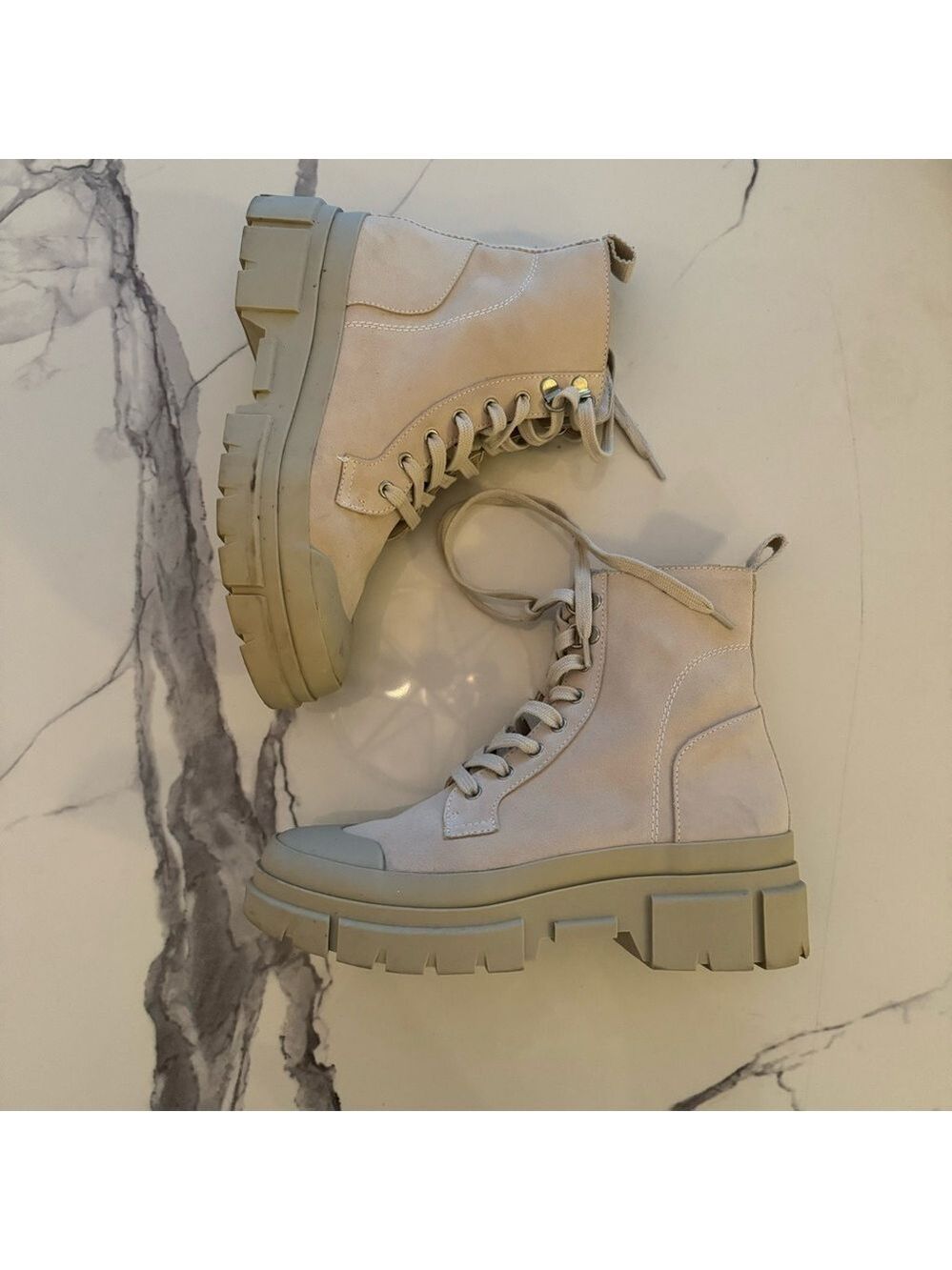 Treasure & Bond Raegin Platform Bootie in Ivory